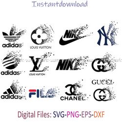 Dripping Logo Bundle Svg, Brand Logo Svg, LV Logo Svg, GG Logo Svg, Chanel Logo, Instantdownload, png for shirt, cricut