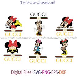 Minnie Gucci Logo Svg, Brand Logo Svg, LV Logo Svg, GG Logo Svg, Chanel Logo Svg, Instantdownload, png, cricut