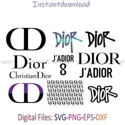 Dior Logo Bundle Svg, Brand Logo Svg, LV Logo Svg, GG Logo Svg, Chanel Logo Svg, Instantdownload, png, cricut