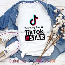Born Yo Be A Tiktok Star Svg, Brand Logo Svg, LV Logo Svg, GG Logo Svg, Chanel Logo Svg, Instantdownload, png, cricut