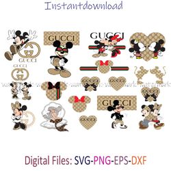 Disney Gucci Svg, Brand Logo Svg, LV Logo Svg, GG Logo Svg, cricut Svg, file for shirt, Instantdownload, png