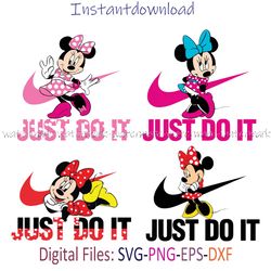 Just Do It Minnie Bundle Logo Svg, Brand Logo Svg, LV Logo Svg, GG Logo Svg, Chanel file for shirt, Instantdownload, png