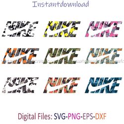 Nike Camo Logo Bundle SVG, Nike logo, cricut, nike bundle, Camo Logo, Instantdownload, png