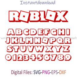 Roblox Alphabet font, Roblox Font Cricut file, Roblox Font 3D, Roblox Font Digital download, Roblox Clipart, robox svg