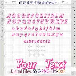 Barbie Layered Alphabet SVG, Barbie Cricut file, Cut files, Barbie digital vector file, Digital download