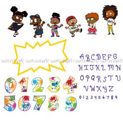 Afro Rugrats Bundle Layered SVG, Cricut file, Cut files, Layered digital vector file, Digital download, Decor, png shirt