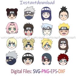 Naruto Anime Layered SVG, Naruto Cricut file, Cut files, Naruto Layered digital vector file, Naruto Digital download