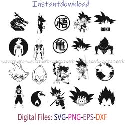 Anime dragon ball Bundle Layered SVG, Dragon Balls Cricut file, Cut files, Layered digital vector file, Digital download