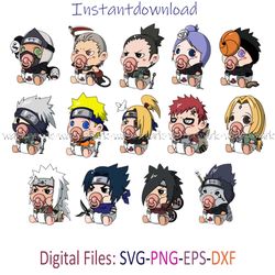 Baby Naruto Layered Bundle SVG, Digital file, cricut, shirt png, Baby svg, Naruto kids svg, instantdownload