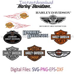 Harley Davidson Logo Bundle SVG, Harley Davidson svg, Harley Davidson png, Instantdownload Harley Davidson Logo