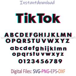 Tiktok Alphabet SVG, Tiktok font, Tiktok png, Tiktok cricut, instantdownload