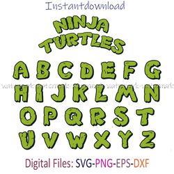 Ninja Turtles Font SVG, Ninja Turtles png, cricut, instantdownload