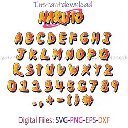 Naruto Font SVG, Cricut, Silhouette