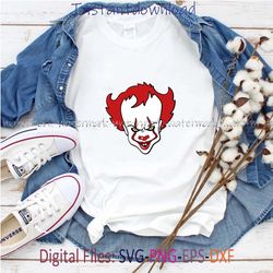 Pennywise SVG, Pennywise PNG, Pennywise Cricut, Pennywise PNG Transparent, file for cricut, Instantdownload