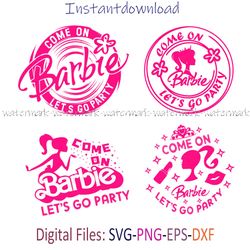 barbie party svg, barbie logo png, barbie svg cricut, barbie png transparent, instantdownload, file for cricut