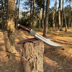 Custom Handmade Carbon Steel Blade Hunting Bowie Knife