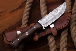 Handmade D2 Steel Skinner Knife with Micarta Wood Handle