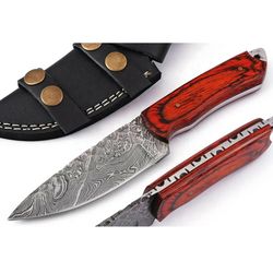 Hot Selling Outdoor Multifunction Hunting Knives Survival Camping Hunting Knife Wood Handle Tactical Knife with Lanyard