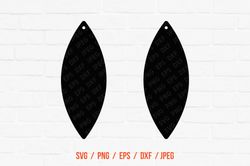 Leaf Earrings SVG Leaf Pendant Svg Earring Dxf Jewellery Cut Files Cricut Downloads Silhouette Designs Leaves Earring