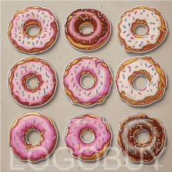 donut stickers