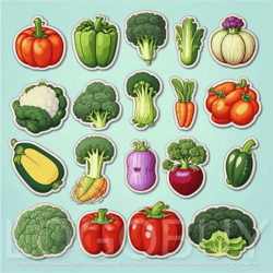 vegetables stickers