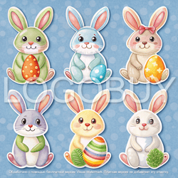 eastern bunny stickers