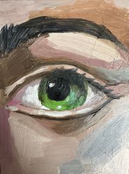 Eye Original Art Eye Painting Eye Impasto Painting Eyes Abstract Painting Impasto Canvas 3d Eye Oil Painting