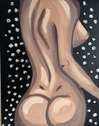 Nude Girl Acrylic Art Original Painting Nude Wall Painting Nude Girl Wall Art Interior Art Nude 3d Painting