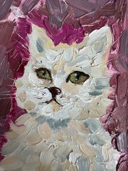 Cat Original Art Cat Painting Kitty Impasto Painting Kitten Abstract Painting Impasto Canvas 3d Kitty Oil Painting