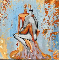 Nude Acrylic Art Original Painting Nude Wall Painting Nude Wall Art Interior Art Nude 3d Painting