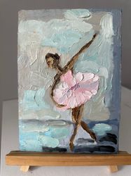 Ballerina Girl Original Art Ballerina Painting Impasto Ballerina Oil Painting Ballerina Abstract Painting