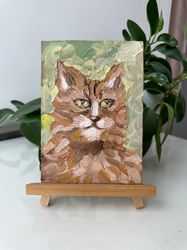 Maine Coon Art Cat Painting Kitty Impasto Painting Kitten Abstract Painting Impasto Canvas 3d Kitty Oil