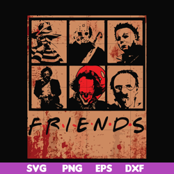 Scary Friends Horror svg, Halloween svg, png, dxf, eps digital file HLW2307201
