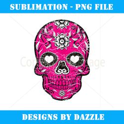 Day of the Dead Pink Sugar Skull For Women - PNG Transparent Sublimation Design