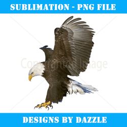 american bald eagle swooping photo portrait - trendy sublimation digital download