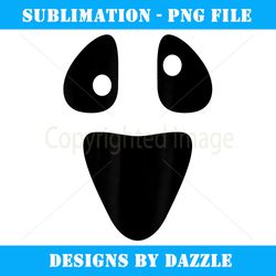 Cute ghost with funny face for lazy DIY halloween costume - PNG Transparent Sublimation File