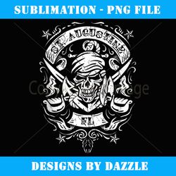 st augustine fl pirate skull crossed swords anchor design - png transparent sublimation design