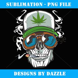 funny pothead skull cannabis gift marijuana leaf weed stoner - high-quality png sublimation download