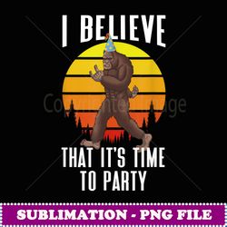 sasquatch party wear bigfoot believer birthday hat - professional sublimation digital download