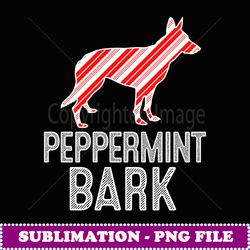 German Shepherd Peppermint Bark Christmas Dog - Modern Sublimation PNG File