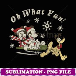 disney mickey minnie and pluto oh what fun christmas sled -