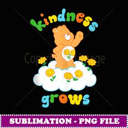 care bears friend bear kindness grows cute rainbow text - premium png sublimation file