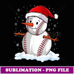 baseball snowman christmas baseball player xmas party - modern sublimation png file