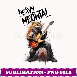 Heavy Meowal Funny Cas Guiar Playing Rock Heavy Music Ca - Exclusive Sublimation Digital File