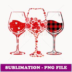 Glass of Wine Hearts Valentines Day Funny Drink Wine Lover - Trendy Sublimation Digital Download