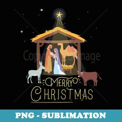 merry christmas - nativity scene north star - baby jesus