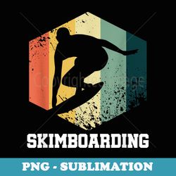 Retro Skimboarding Skimboarder Waveskim Skimboard Surfing - Instant PNG Sublimation Download