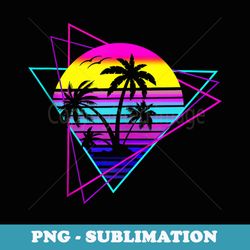 Palm Tree Retro Palm Tree 80s Eighties Summer Vacation Beach - Sublimation PNG File