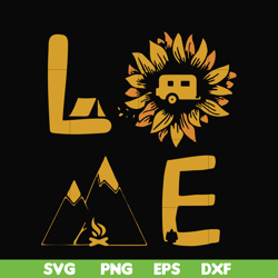 LOVE camping svg, png, dxf, eps digital file CMP010