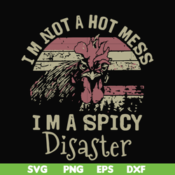 I'm not a hot mess I'm a spicy disaster svg, png, dxf, eps file FN000129